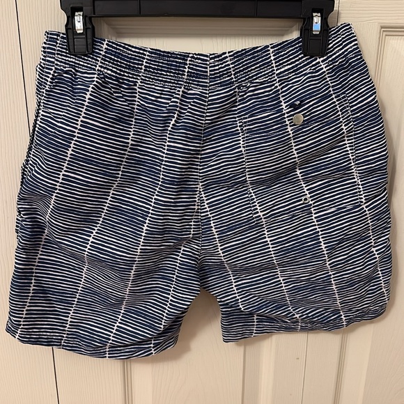 Lacoste men’s striped blue/white swim trunks size small - Picture 9 of 10
